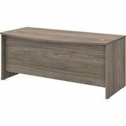Bush Business Furniture Studio C 72" W Bow Front Computer Desk, Modern Hickory (SCD172MH)