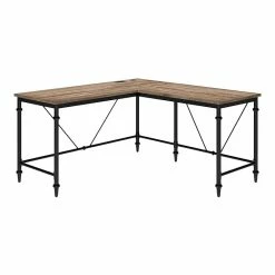 Thomasville Furniture Breslyn 60" L-Shaped Desk, Crosscut Hickory (SPLS-BRLD-TV)