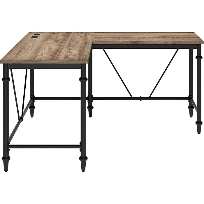 Thomasville Furniture Breslyn 60" L-Shaped Desk, Crosscut Hickory (SPLS-BRLD-TV) - Image 3