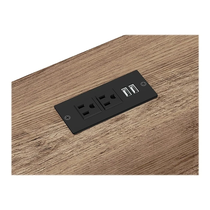 Thomasville Furniture Breslyn 60" L-Shaped Desk, Crosscut Hickory (SPLS-BRLD-TV) - Image 4