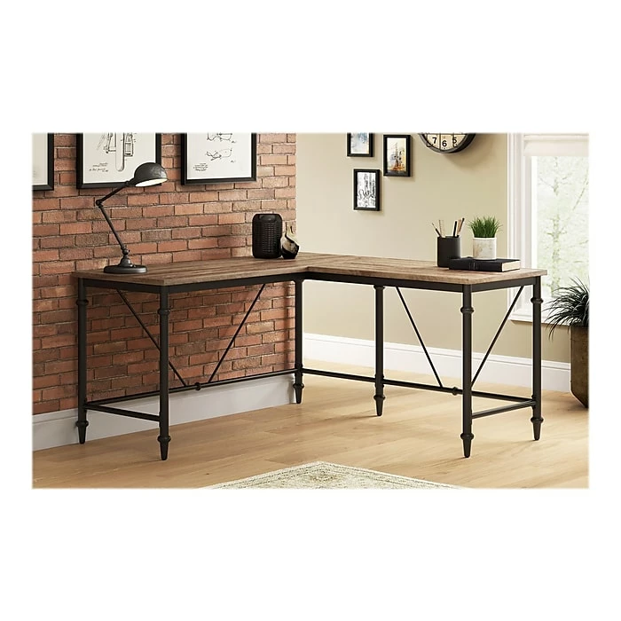 Thomasville Furniture Breslyn 60" L-Shaped Desk, Crosscut Hickory (SPLS-BRLD-TV) - Image 5