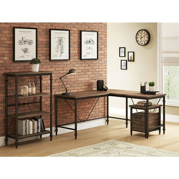 Thomasville Furniture Breslyn 60" L-Shaped Desk, Crosscut Hickory (SPLS-BRLD-TV) - Image 6