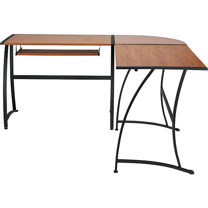 Staples Gillespie 62" L-Shaped Desk, Sonona Cherry (28189R-CC)