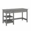 Bush Furniture Broadview 54" Computer Desk With Shelves, Modern Gray (BDD154MG-03)