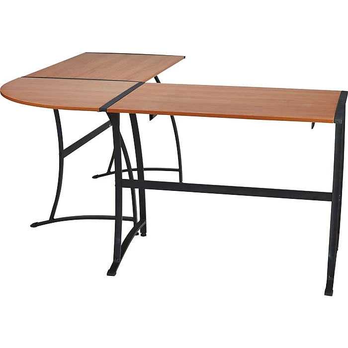 Staples Gillespie 62" L-Shaped Desk, Sonona Cherry (28189R-CC) - Image 3