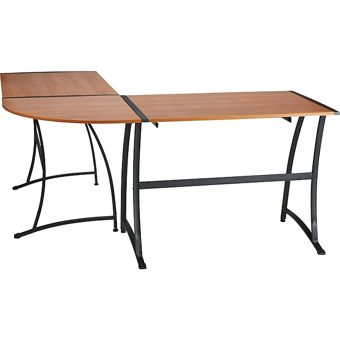 Staples Gillespie 62" L-Shaped Desk, Sonona Cherry (28189R-CC) - Image 4