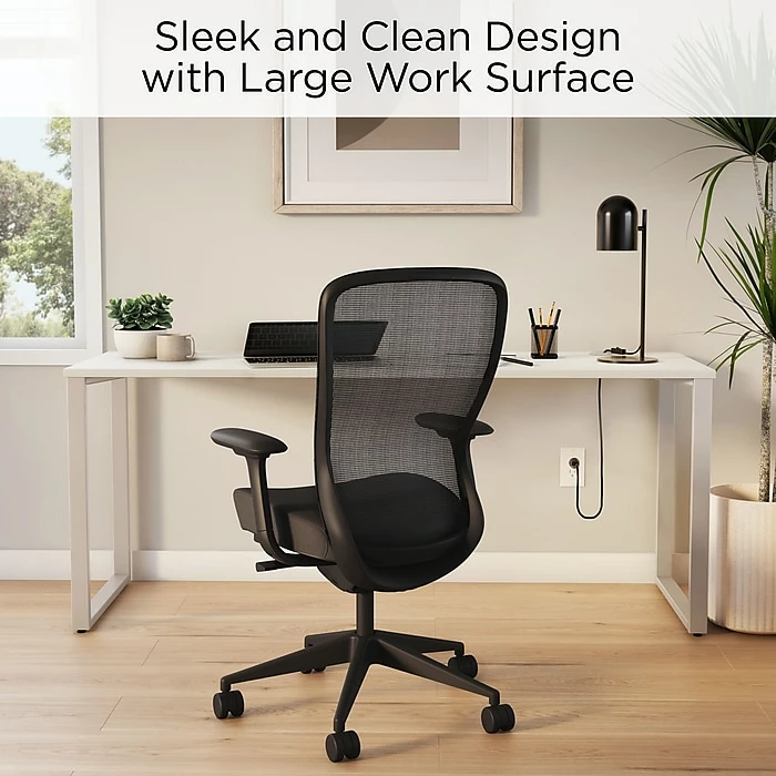 Union & Scale™ Workplace2.0™ 72" Writing Desk, Silver Mesh (UN57478) - Image 2